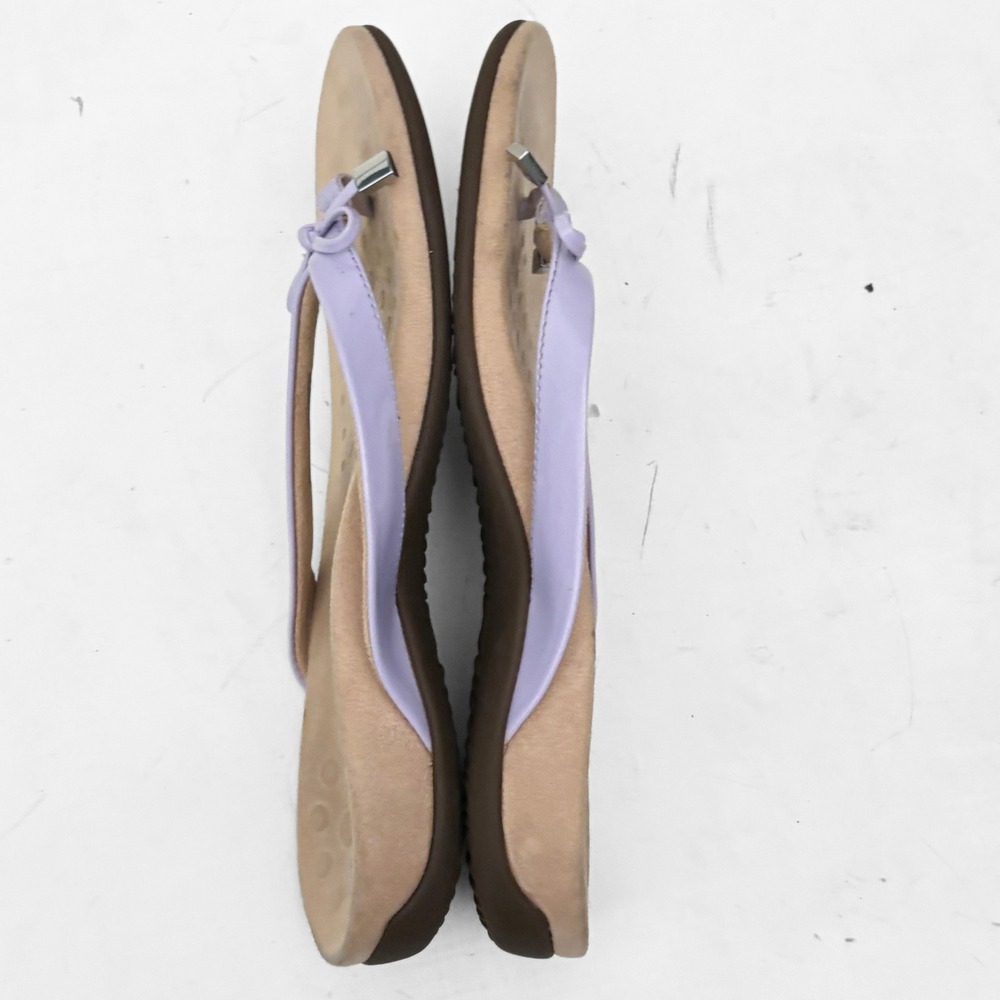Vionic Bella Toe Post Sandal Womens‎ 8 Lavender Purple Bow Orthotic Flip Flops - Picture 5 of 9